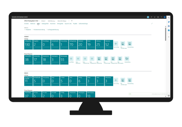 Grafik Dynamics 365 - Maschinen und Anlagen