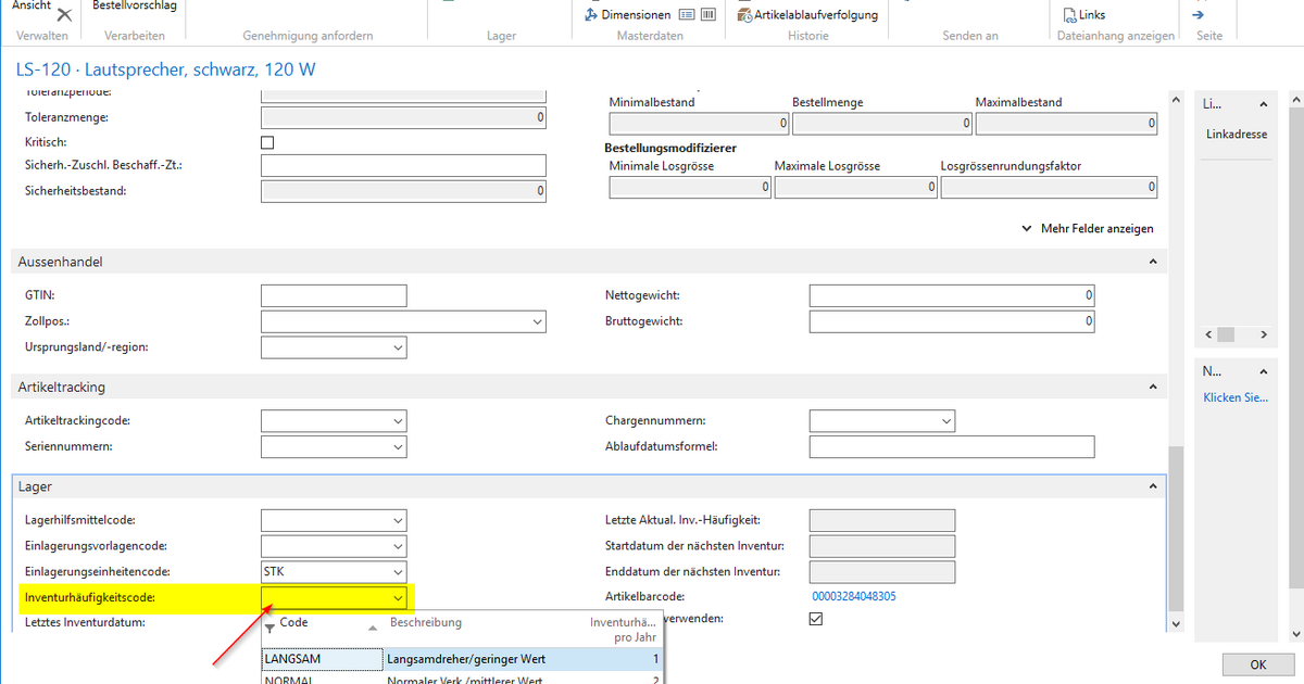 Zyklische Inventur ERP Software Microsoft Dynamics NAV ...